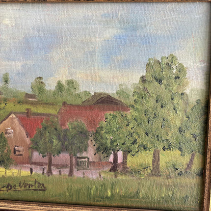 Classic Farm Oil Painting "Framed Painting" Rustic Small Art Holland Art Shop
