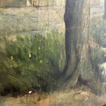 Antique Landscape Oil Painting "Street Tree" Classic Art Holland Art Shop