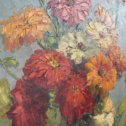 Elegant Floral Still Life Oil Painting "Flower Vase" Vintage French  Art Holland Art Shop