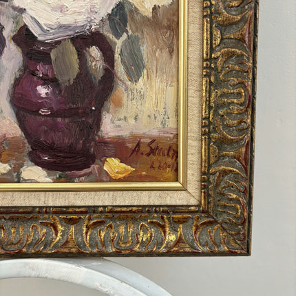 Expressive Still Life Oil Painting "Vase Flowers" Classic Small Art Holland Art Shop