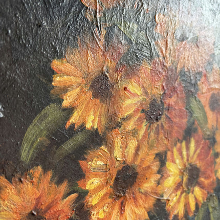 Elegant Floral Still Life Oil Painting "Sunflower Bouquet" Vintage Artwork Holland Art Shop