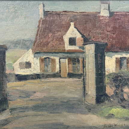 Classic Landscape Oil Painting "Thatched House" Original Art Holland Art Shop