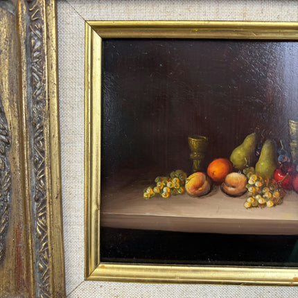 Vintage Still Life Oil Painting "Gilded Frame" Handcrafted Small Art Holland Art Shop