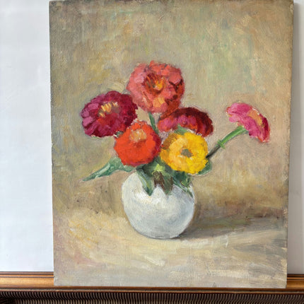 Authentic Floral Still Life Oil Painting "Flower Vase" Refined Art Holland Art Shop