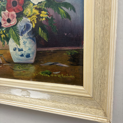 Original Floral Still Life Oil Painting "Flower Vase" Traditional Artwork Holland Art Shop