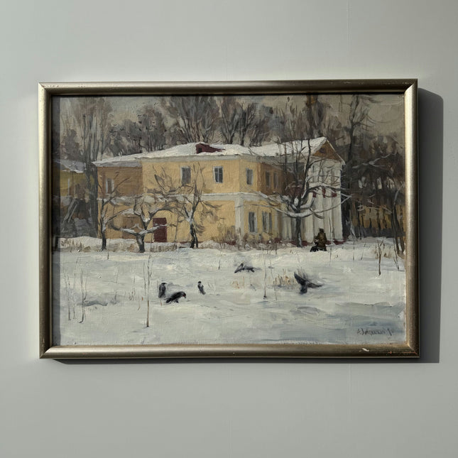 Aleksandr Anatoljevitsj Zakalski Winter Landscape Oil Painting "Yellow" Art Holland Art Shop
