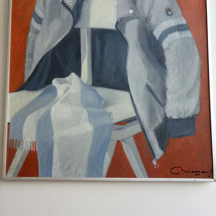 Vintage Still Life Oil Painting "Folded Jacket" Original Artwork Holland Art Shop