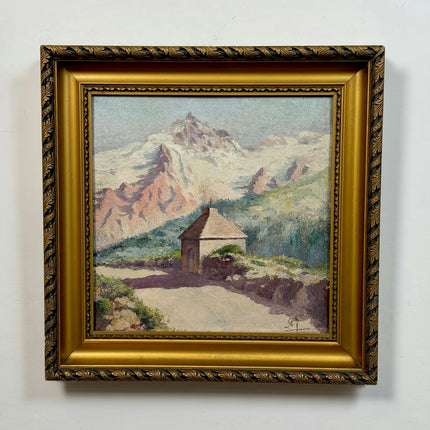 Classic Landscape Oil Painting "Mountain Cottage" Traditional Artwork Holland Art Shop