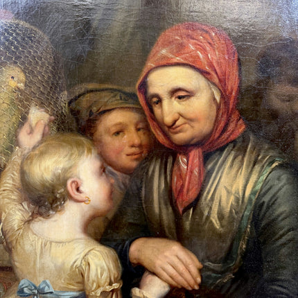 Otto de Boer 1826 Antique Figurative Oil Painting "Old Woman" Large Art Holland Art Shop
