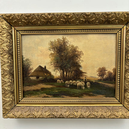 Vintage Landscape Oil Painting "Gilded Frame" Refined Artwork Holland Art Shop