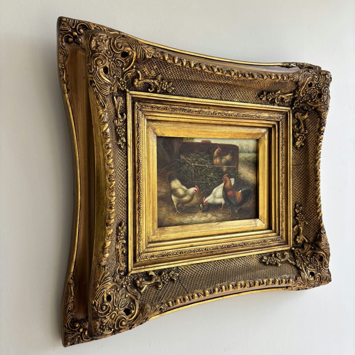 Vintage Animals Oil Painting 