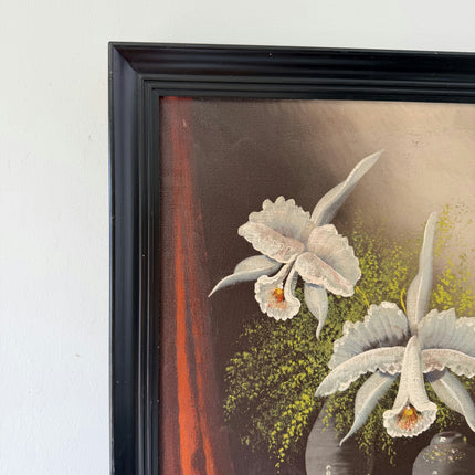 Refined Oil Painting Flowery Still Life "Orchid Arrangement" Medium Artwork Holland Art Shop