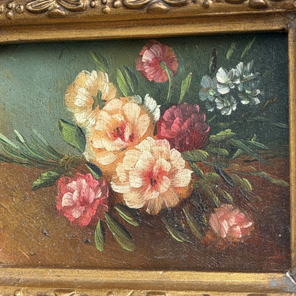 Original Flowery Still Life Oil Painting "Gilded Frame" Timeless Small Art Holland Art Shop