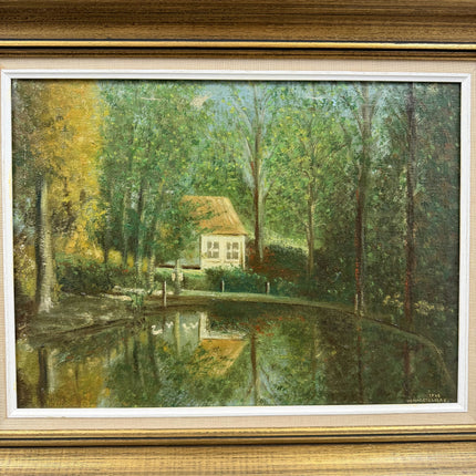 Rustic Landscape Oil Painting "Thatched Cottage" Elegant Artwork Holland Art Shop