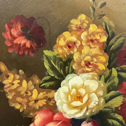 Vintage Floral Still Life Oil Painting "Flower Vase" Expressive Small Artwork Holland Art Shop