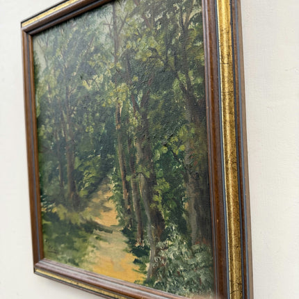 Rustic Landscape Oil Painting "Forest Path" Elegant Small Artwork Holland Art Shop