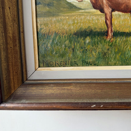 Authentic Interior Oil Painting "Grazing Cow" Elegant Artwork Holland Art Shop