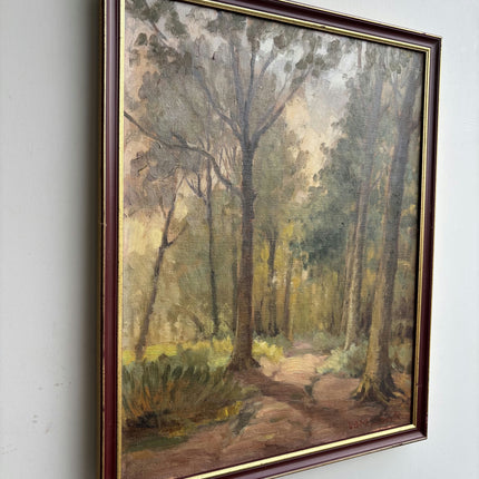 Handcrafted Landscape Oil Painting "Forest Path" Expressive Artwork Holland Art Shop