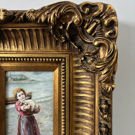 Expressive Portrait Oil Painting "Man HoldingFrame" Classic Artwork Holland Art Shop