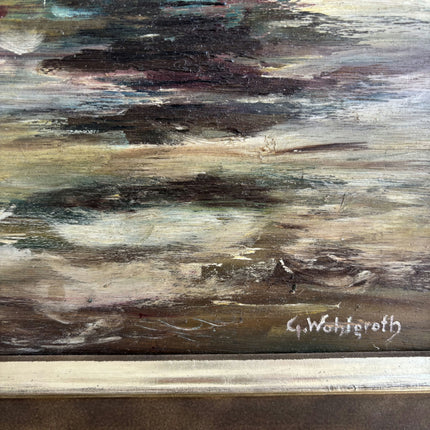 Detailed Seascape Oil Painting "Sailboat Fleet" Rustic Artwork Holland Art Shop