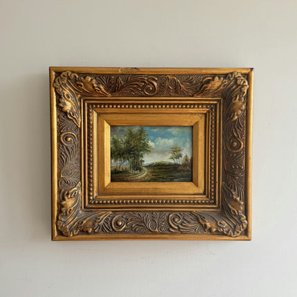 Classic Landscape Oil Painting "Gilded Frame" Expressive Small Art Holland Art Shop