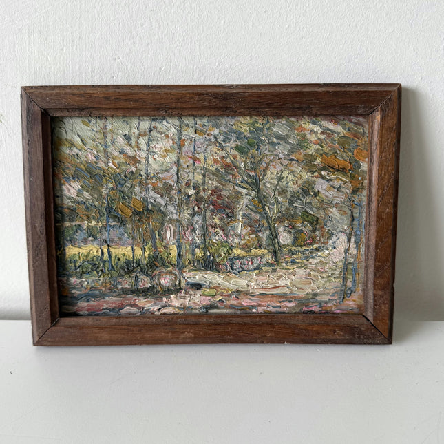 Expressive Landscape Oil Painting "Row Of Trees" Elegant Small Art Holland Art Shop