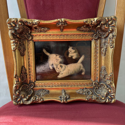 Classic Animals Oil Painting "Gilded Frame" Rustic Small Art Holland Art Shop