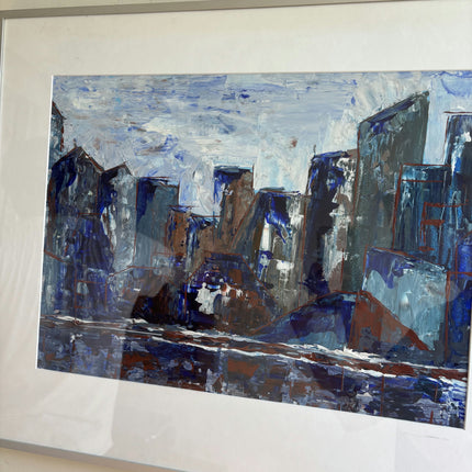 Elegant Cityscape Oil Painting "Painted House" Expressive Art Holland Art Shop