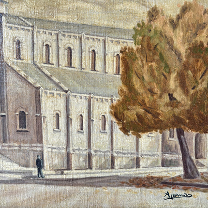 Traditional Cityscape Oil Painting "Stone Church" Detailed Artwork Holland Art Shop