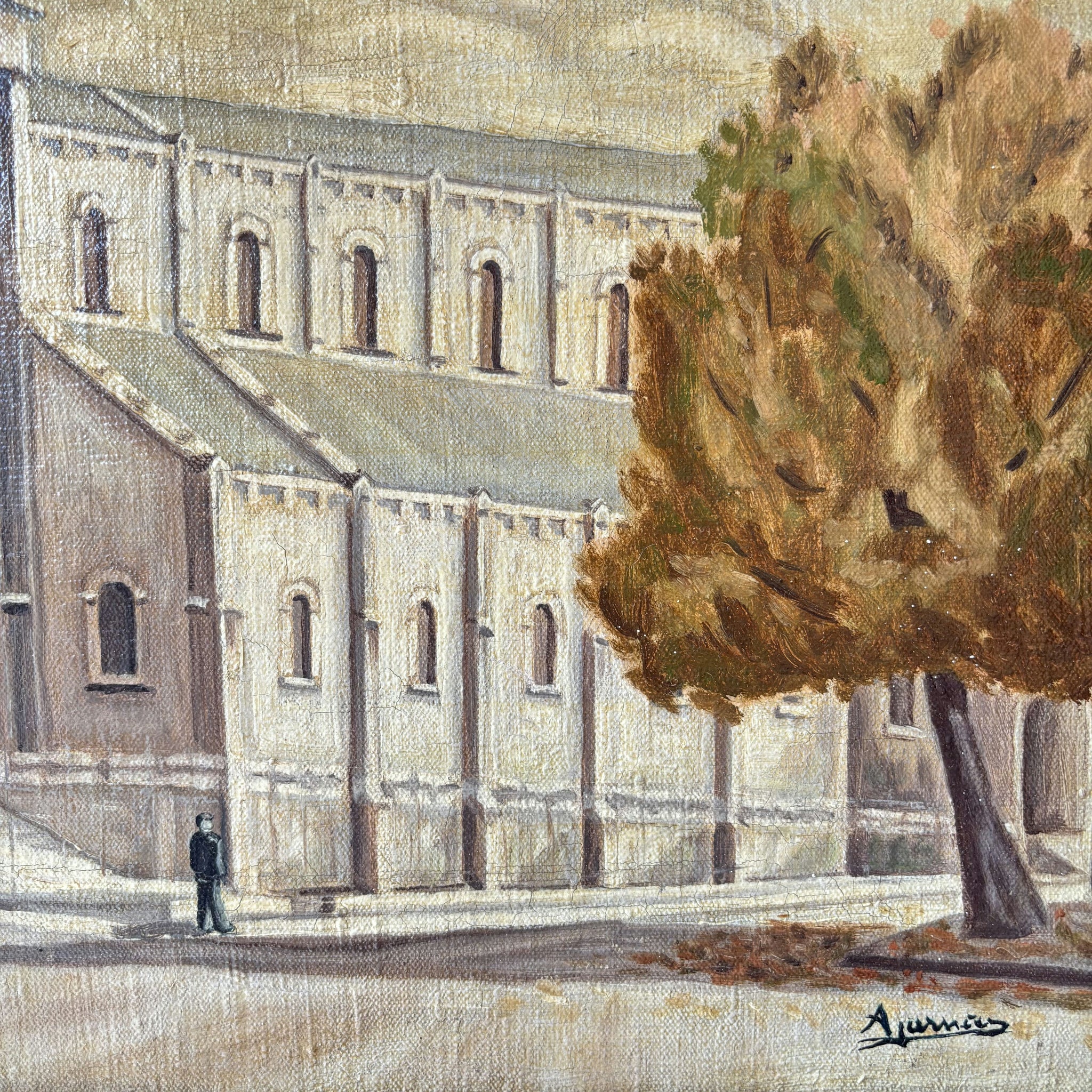 Traditional Cityscape Oil Painting 