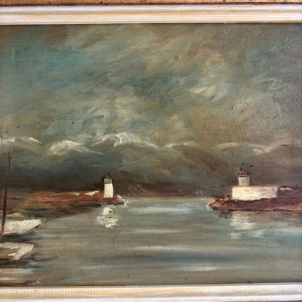 Timeless Seascape Oil Painting "Framed Painting" Rustic Small Art Holland Art Shop