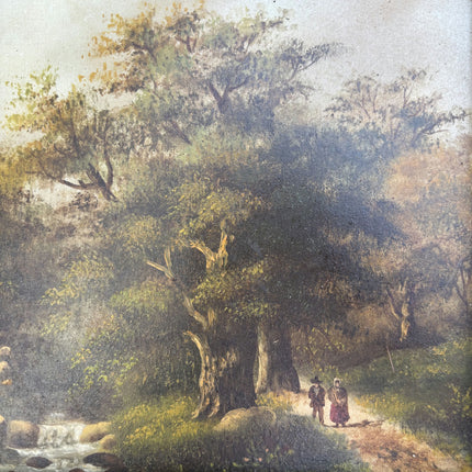 Classic Landscape Oil Painting "Ornate Frame" Handcrafted Small Art Holland Art Shop