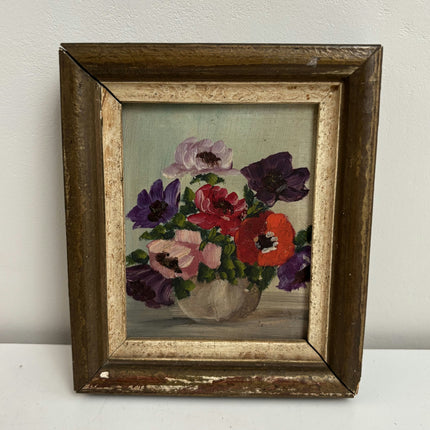 Expressive Flowery Still Life Oil Painting "Flower Bouquet" Small Artwork Holland Art Shop