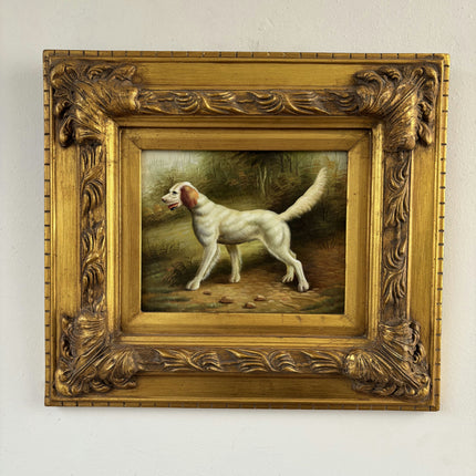 Handcrafted Oil Painting Animals "Playful Pup" Original Medium Artwork