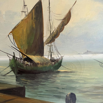 Refined Seascape Oil Painting "Sailing Boat" Classic Large Artwork Holland Art Shop