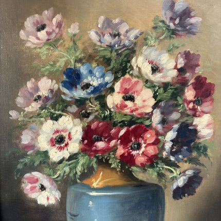 Vintage Oil Painting Floral Still Life "Flower Arrangement" Large Artwork Holland Art Shop