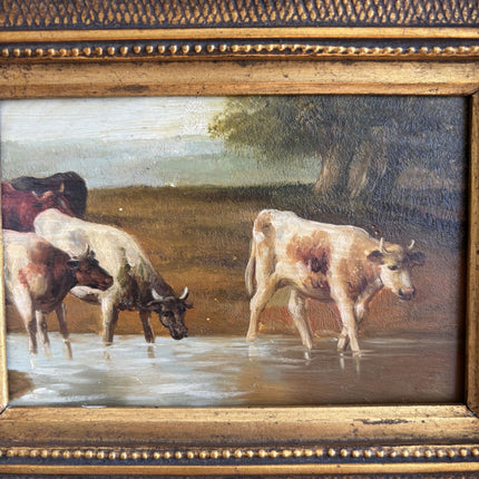 Handcrafted Animals Oil Painting "Gilded Frame" Traditional Small Artwork Holland Art Shop