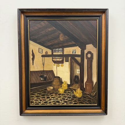 Expressive Interior Oil Painting "Yellow Teapots" Elegant Artwork Holland Art Shop