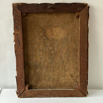 19th Century Antique Landscape Oil Painting "Lone Shepherd" Small Artwork Holland Art Shop