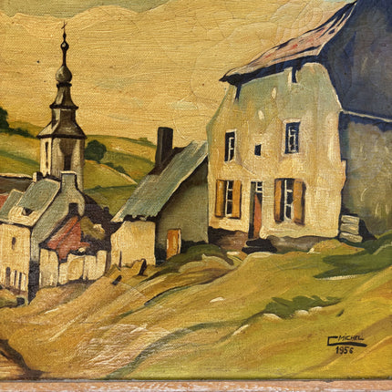 Authentic Scenery Oil Painting "Village Church" Classic Art Holland Art Shop