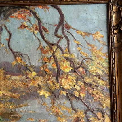 Refined Landscape Oil Painting "Autumn Tree" Detailed Artwork Holland Art Shop