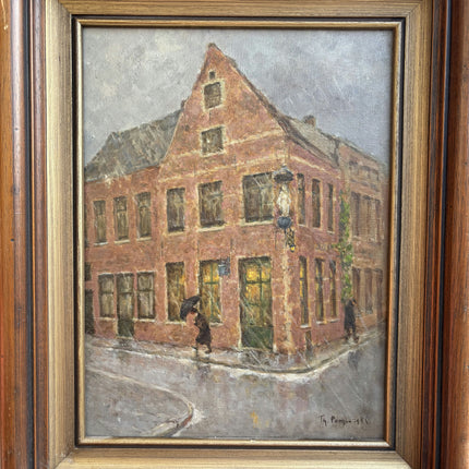 Handcrafted Cityscape Oil Painting "Framed Painting" Authentic Art Holland Art Shop