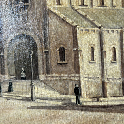 Traditional Cityscape Oil Painting "Stone Church" Detailed Artwork Holland Art Shop