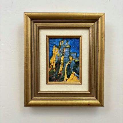 Vintage Landscape Oil Painting "Gold Frame" Handcrafted Small Art Holland Art Shop