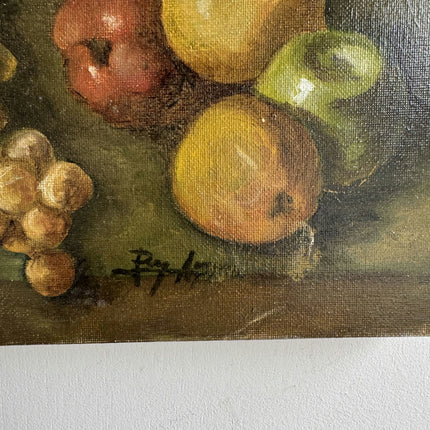 Vintage Still Life Oil Painting "Grapes Cluster" Elegant Artwork Holland Art Shop