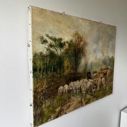 Elegant Animals Oil Painting "Grazing Sheep" Timeless Art Holland Art Shop