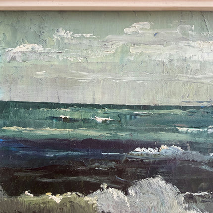 Refined Seascape Oil Painting "Ocean Painting" Detailed Small Artwork Holland Art Shop