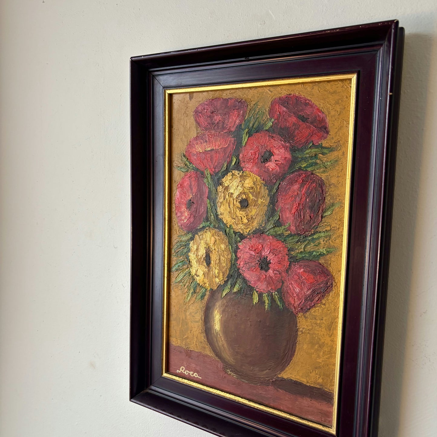 Authentic Flowery Still Life "Floral Arrangement" Remarkable Medium Art