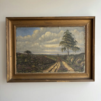 Elegant Landscape Oil Painting "Solitary Tree" Refined Large Artwork Holland Art Shop
