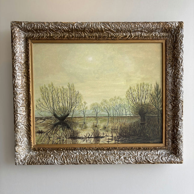 Vintage Landscape Oil Painting "Gilded Frame" Authentic Artwork Holland Art Shop